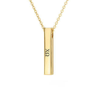 Chi Omega Necklace | Yellow Gold