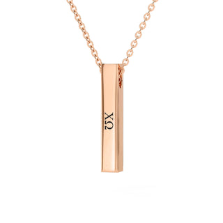Chi Omega Necklace | Rose Gold