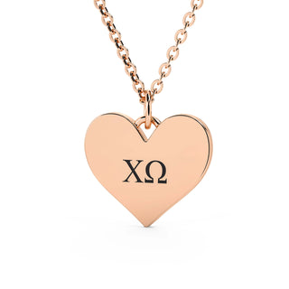 Heart Necklace Chi Omega