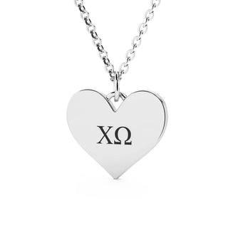 Chi Omega Necklace | White Gold