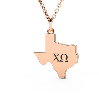 Chi Omega Necklace | Rose Gold