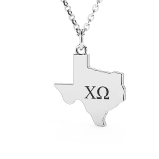 Chi Omega Necklace | White Gold