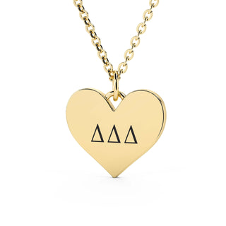 Delta Delta Delta Necklace | Yellow Gold