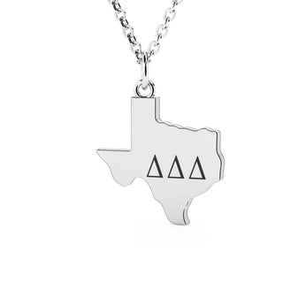 Delta Delta Delta Necklace | White Gold