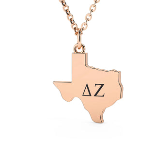 Delta Zeta Necklace | Rose Gold