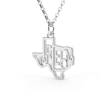 Tarleton State University Necklace | Tarleton State Jewelry | University Jewelry | College Necklace | Tarleton Alumni Association Jewelry | Texas Pendant | Texas Charm | Texas Shaped Necklaces | Gold Texas Pendant Necklace | Silver Texas Necklace | Rose Gold Texas Necklace