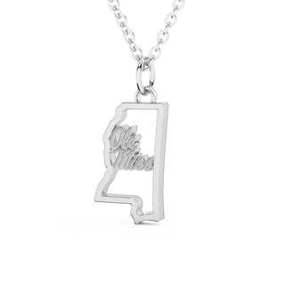 Ole Miss Necklace | Ole Miss Pendant | Ole Miss Chain | Mississippi Necklace | Ole Miss | University of Mississippi | Ole Miss Jewelry | University Jewelry | College Necklace