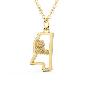 Ole Miss Necklace | Ole Miss Pendant | Ole Miss Chain | Mississippi Necklace | Ole Miss | University of Mississippi | Ole Miss Jewelry | University Jewelry | College Necklace