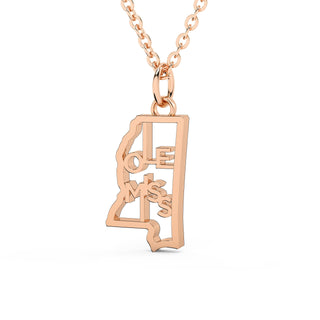 Ole Miss Necklace | Ole Miss Pendant | Ole Miss Chain | Mississippi Necklace | Ole Miss | University of Mississippi | Ole Miss Jewelry | University Jewelry | College Necklace