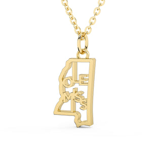 Ole Miss Necklace | Ole Miss Pendant | Ole Miss Chain | Mississippi Necklace | Ole Miss | University of Mississippi | Ole Miss Jewelry | University Jewelry | College Necklace