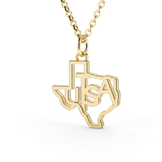 UTSA Necklace | University of Texas at San Antonio Necklace | UTSA Pendant | University Jewelry | College Necklace | Texas Pendant | Texas Charm | Texas Shaped Necklaces | Gold Texas Pendant Necklace | Silver Texas Necklace | Rose Gold Texas Necklace
