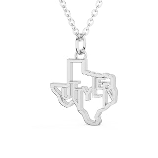 UT Tyler Necklace | UT Tyler Colors | University of Texas Tyler Necklace | UTT | UT Tyler | University of Texas at Tyler | University Jewelry | College Necklace | Texas Pendant | Texas Charm | Texas Shaped Necklaces | Gold Texas Pendant Necklace | Silver Texas Necklace | Rose Gold Texas Necklace
