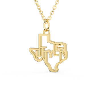 UTT | UT Tyler | University of Texas at Tyler | University Jewelry | College Necklace | Texas Pendant | Texas Charm | Texas Shaped Necklaces | Gold Texas Pendant Necklace | Silver Texas Necklace | Rose Gold Texas Necklace