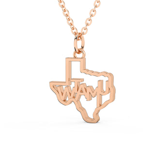 West Texas A&M Necklace | West Texas A&M Pendant | West Texas A&M University | WTAMU | University Jewelry | College Necklace | Texas Pendant | Texas Charm | Texas Shaped Necklaces | Gold Texas Pendant Necklace | Silver Texas Necklace | Rose Gold Texas Necklace