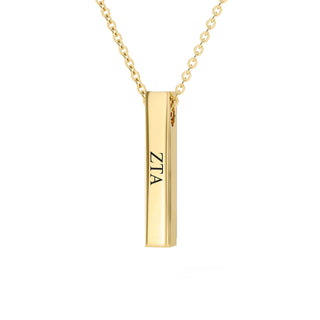 Zeta Tau Alpha Necklace | Yellow Gold