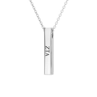 Zeta Tau Alpha Necklace | White Gold