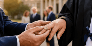 What is a college class ring ceremony? College student receiving a university class ring during a ring ceremony