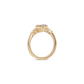 2ct Oval Lab Diamond Bezel Set Engagement Ring