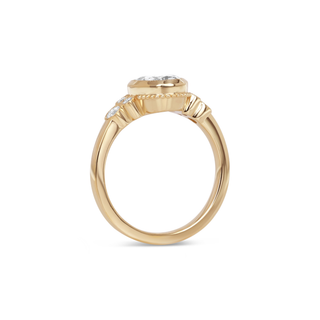 2ct Oval Lab Diamond Bezel Set Engagement Ring