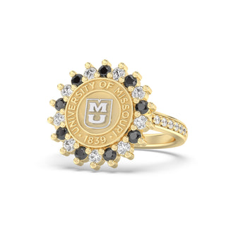 245 Prestige Mizzou Class Ring | Gold and silver ring with University of Missouri | UOM