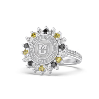 245 Prestige Mizzou Class Ring | Gold and silver ring with University of Missouri | UOM