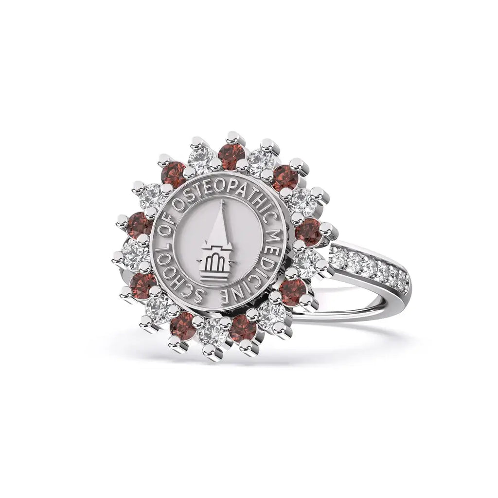 UIW School of Osteopathic Medicine Ring 245 Platinum Silver
