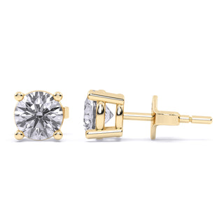 2ct Lab Grown Diamond Stud Earrings | 14k Gold | Yellow Gold