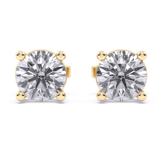 2ct Lab Grown Diamond Stud Earrings | 14k Gold | Yellow Gold