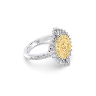 311 Honor Mizzou Class Ring | Ring with gold and silver design on a white background