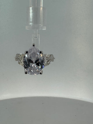 Pear Diamond Engagement Ring With Custom Band