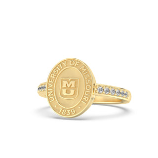228 Vida Mizzou Class Ring | Gold ring with University of Missouri logo and '1839' on a white background