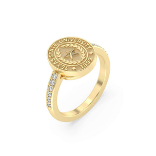 228 Anillo de sello de graduación de la Universidad Estatal de Vida Texas