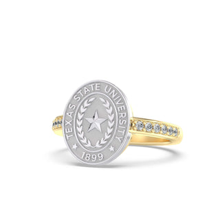 228 Anillo de sello de graduación de la Universidad Estatal de Vida Texas