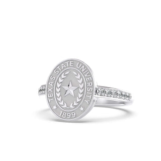 228 Anillo de sello de graduación de la Universidad Estatal de Vida Texas