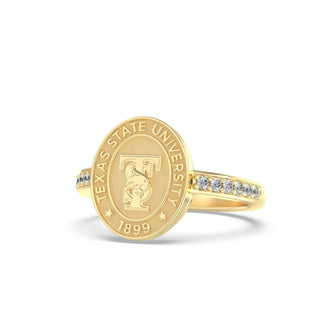 228 Anillo de sello de graduación de la Universidad Estatal de Vida Texas