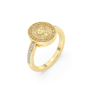 228 Anillo de sello de graduación de la Universidad Estatal de Vida Texas