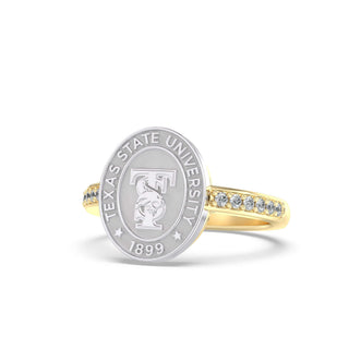228 Anillo de sello de graduación de la Universidad Estatal de Vida Texas