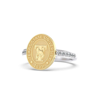 228 Anillo de sello de graduación de la Universidad Estatal de Vida Texas