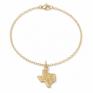 Baylor University charm bracelet designs in gold and silver finishes – San Jose Jewelers