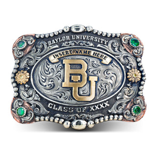 Baylor Belt Buckle | Baylor University Belt Buckle | BU Belt Buckle | Custom Belt Buckles | Western Belt Buckles | Custom Buckles | Graduation Belt Buckles | Class Belt Buckles