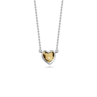 Silver Semi-Precious Stone Necklace | Heart | Smoke San Jose Jewelers
