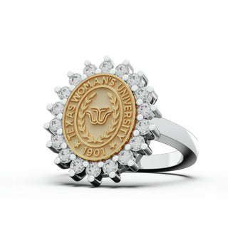 TWU Class Ring | Texas Woman's University Class Ring | TWU Graduation Ring | TWU Pioneers | 245 Prestige