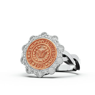 TWU Class Ring | Texas Woman's University Class Ring | TWU Graduation Ring | TWU Pioneers | 313 Blossom