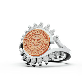 TWU Class Ring | Texas Woman's University Class Ring | TWU Graduation Ring | TWU Pioneers | 71 Fierce