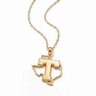 Gold Tarleton State University necklace with officially licensed TSU pendant – San Jose Jewelers
