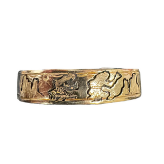 Tom Willeto Navajo Cuff Bracelet | Sterling Silver & 14K Gold