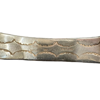 Tom Willeto Navajo Cuff Bracelet | Sterling Silver & 14K Gold