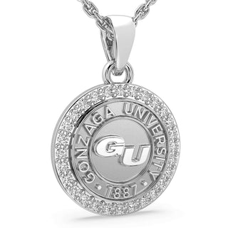 249 Eternity GU Necklace | Gonzaga University with sparkling stones and university seal design.