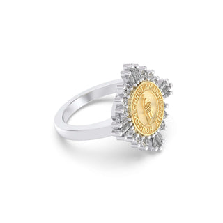 310 Glory Houston Christian University Graduation Class Fan Ring | HCU featuring brilliant-cut stones and distinctive design.