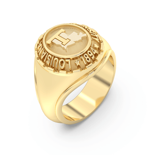 Men's Louisiana Tech University Classic Mens Graduation Class Ring | LTU | Yellow Gold